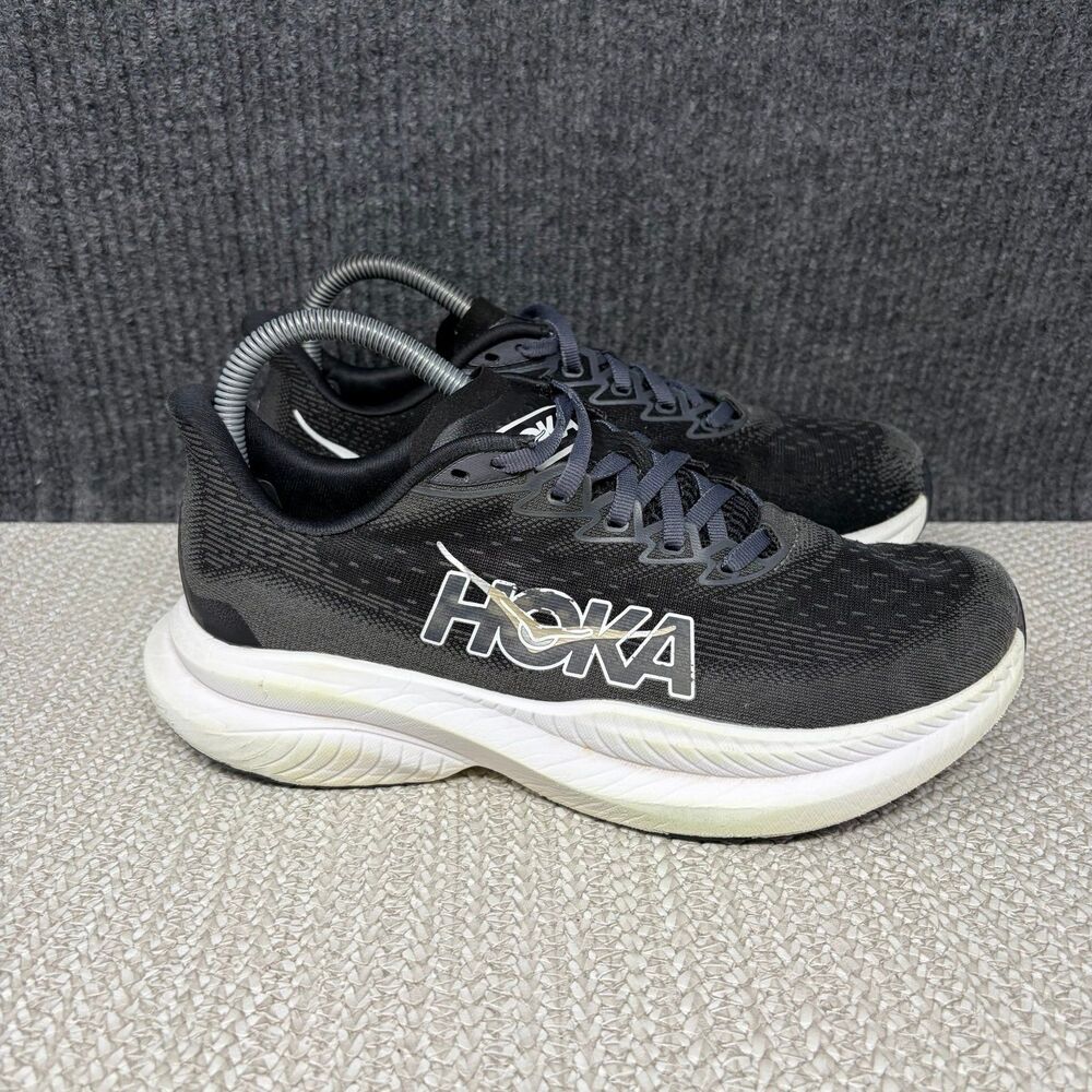 Hoka One One Mach 6 Black White Athletic Running Shoes Women’s Size 7.5 B
